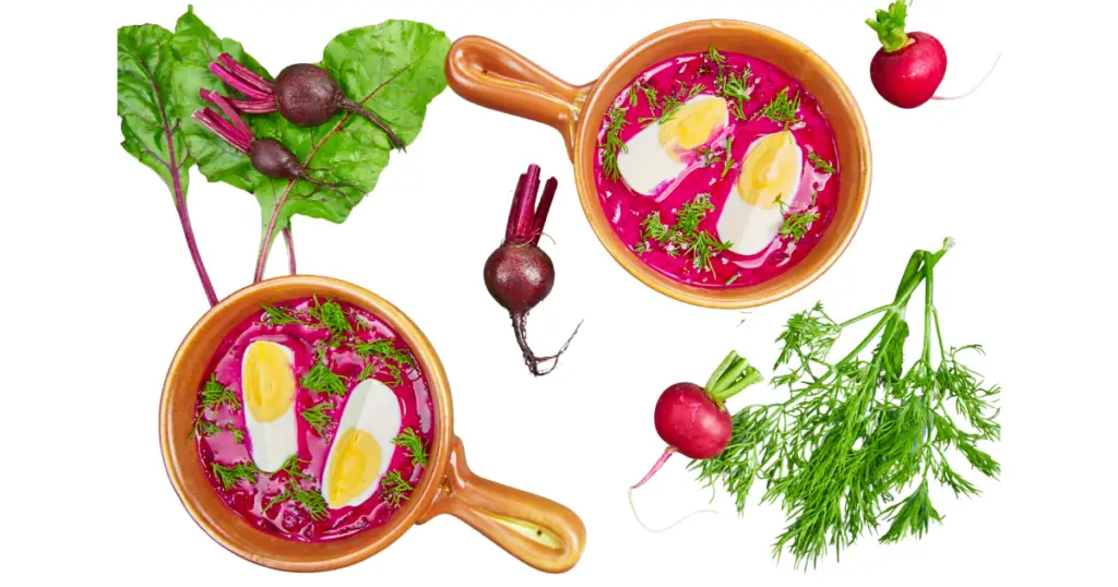 healthy vegetable soup recipe
COLD BEETROOT SOUP WITH EGG
